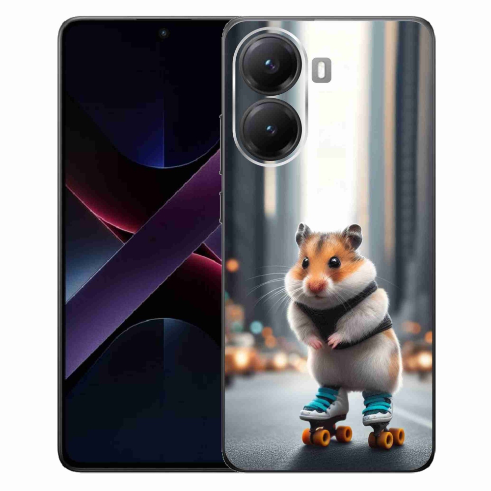 Gelový kryt mmCase na Xiaomi Poco X7 Pro 5G - křeček na bruslích
