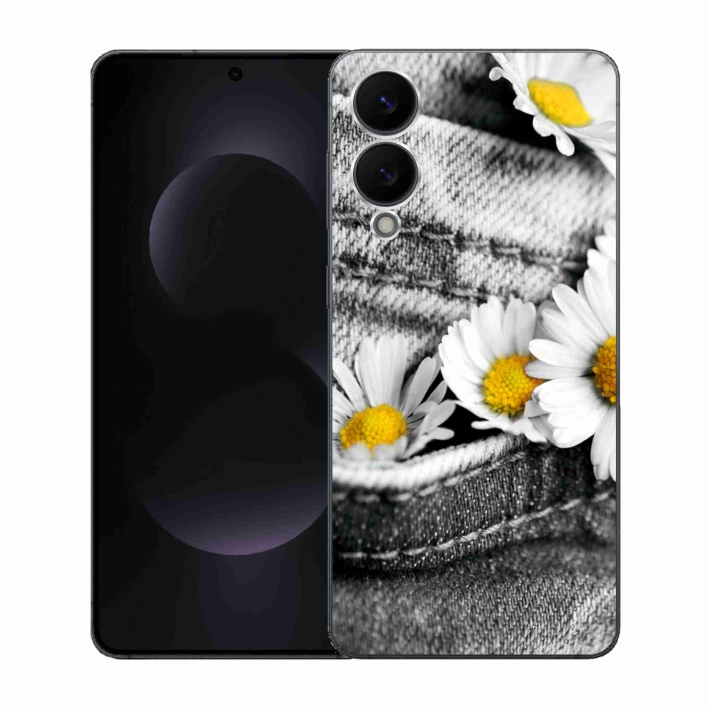 Gelový kryt mmCase na Samsung Galaxy S25 Edge - kopretiny