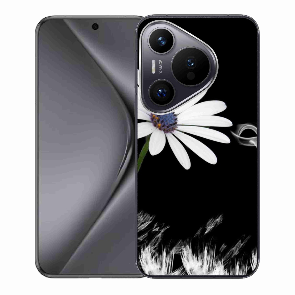 Gelový kryt mmCase na Huawei Pura 70 - bílá květina
