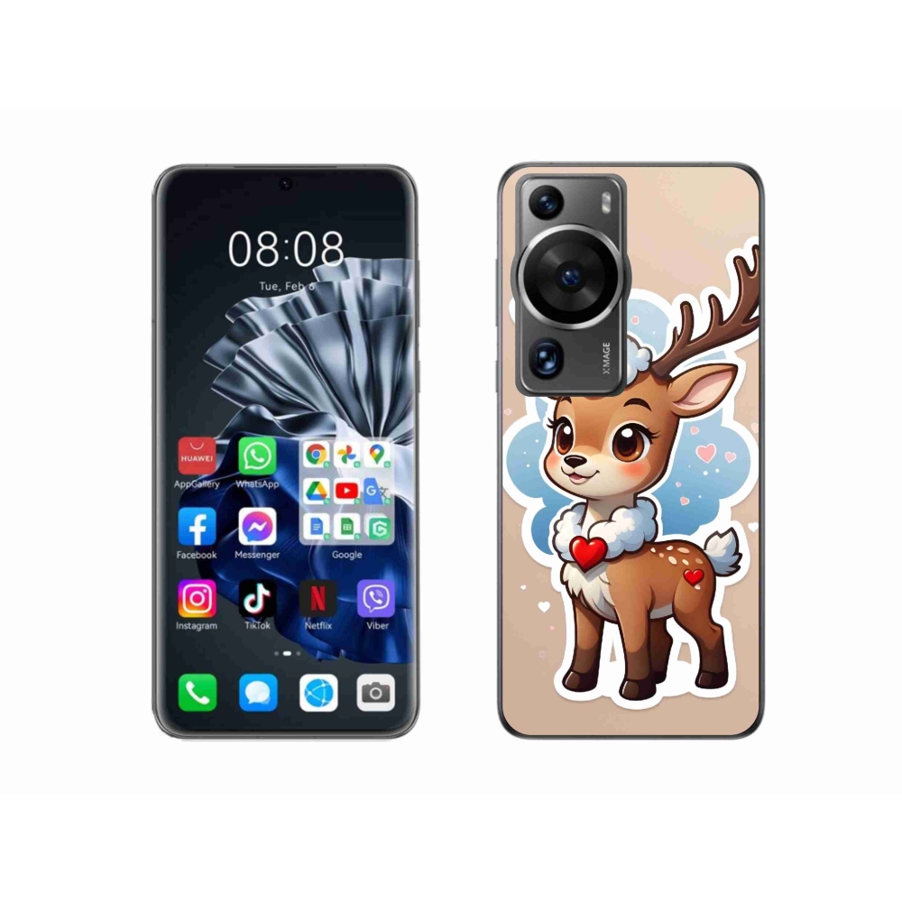 Gelový kryt mmCase na Huawei P60 Pro - kreslený sob