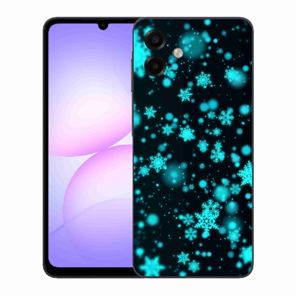 Gelový kryt mmCase na Samsung Galaxy A07 4G - sněhové vločky 1