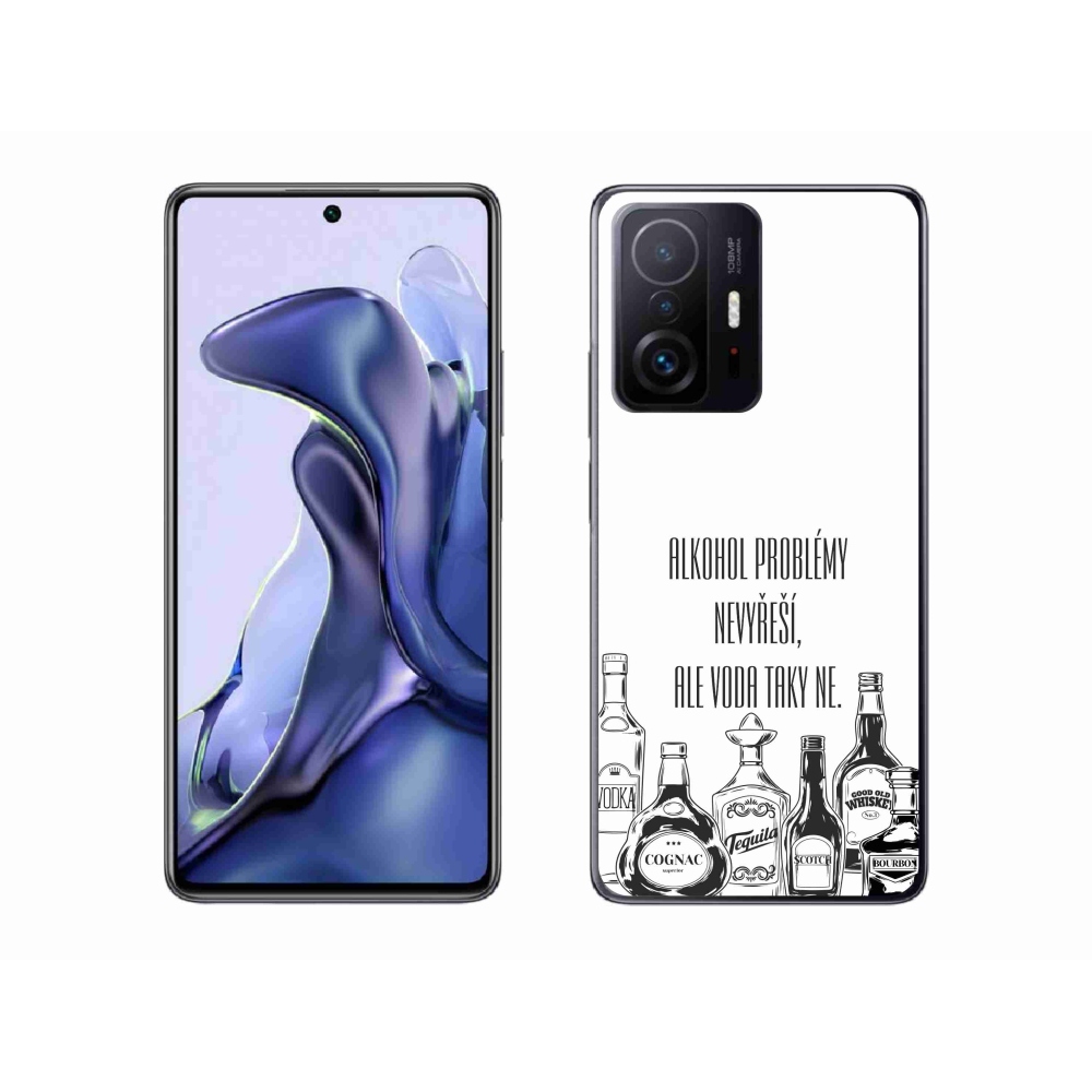 Gelový kryt mmCase na Xiaomi 11T - vtipný text bílé pozadí
