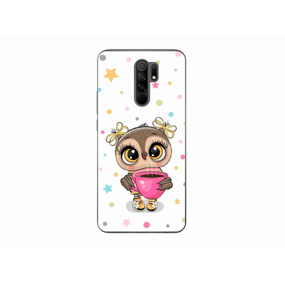 Gelový kryt mmCase na mobil Xiaomi Redmi 9 - kreslená sovička