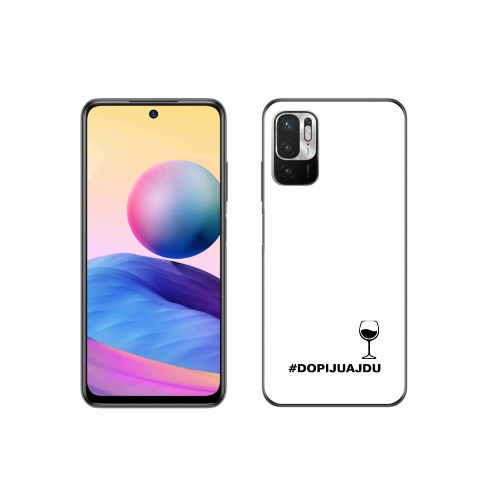 Gelový kryt mmCase na Xiaomi Redmi Note 10 5G - vinný motiv bílé pozadí