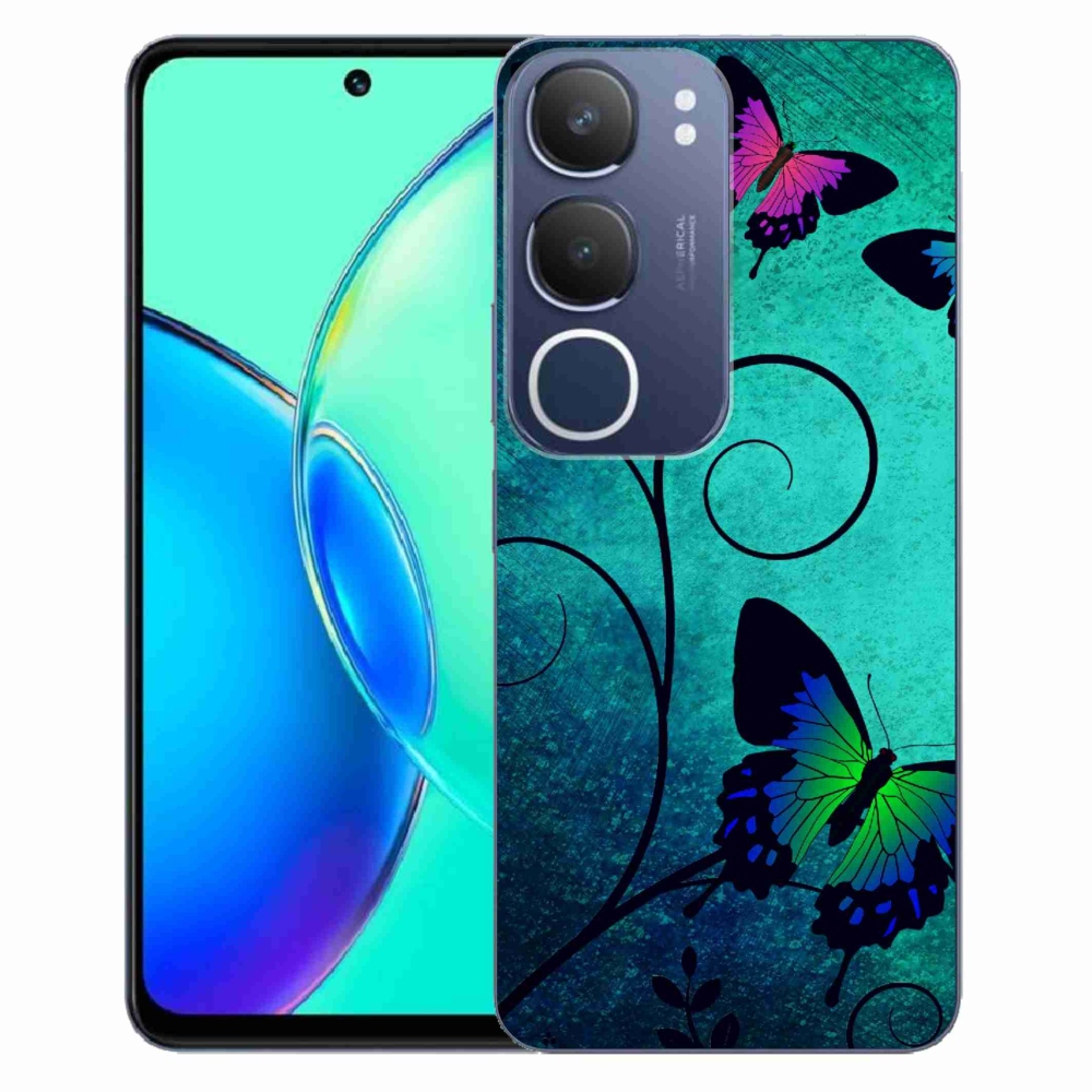 Gelový kryt mmCase na Vivo Y19s - barevní motýli