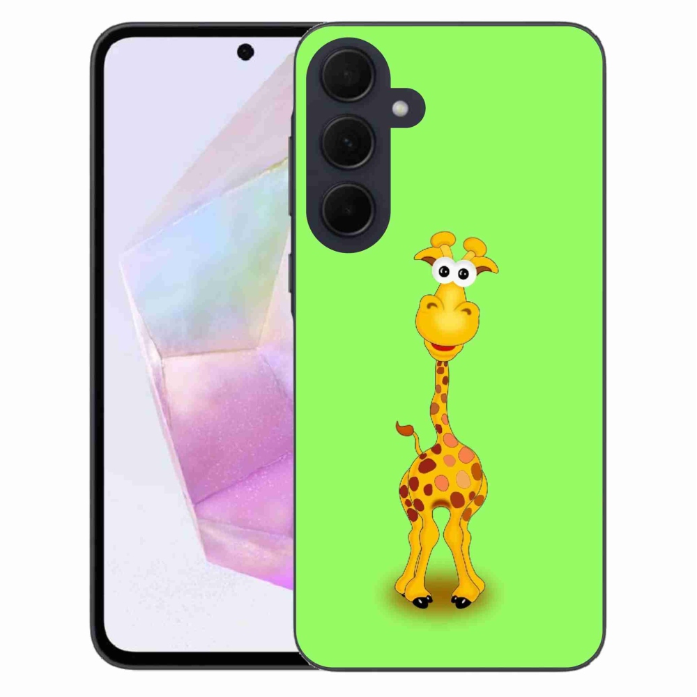 Gelový kryt mmCase na Samsung Galaxy A35 5G - kreslená žirafa
