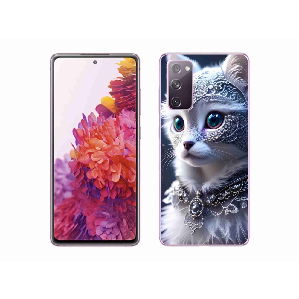 Gelový kryt mmCase na Samsung Galaxy S20 FE - bílá kočka