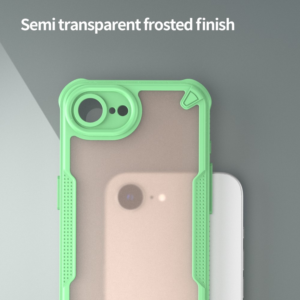 Frosted odolný kryt na iPhone 16e - zelený