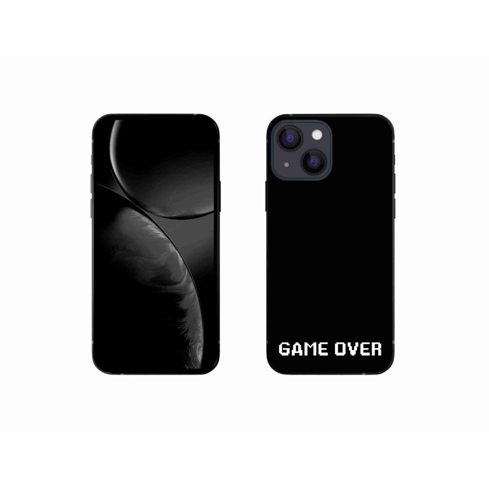 Gelový kryt mmCase na iPhone 13 mini 5.4 - game over černé pozadí