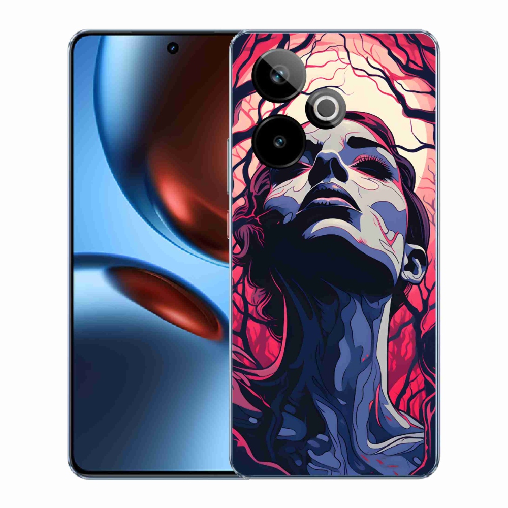 Gelový kryt mmCase na Realme GT 7 5G/GT 7T 5G - abstraktní obličej