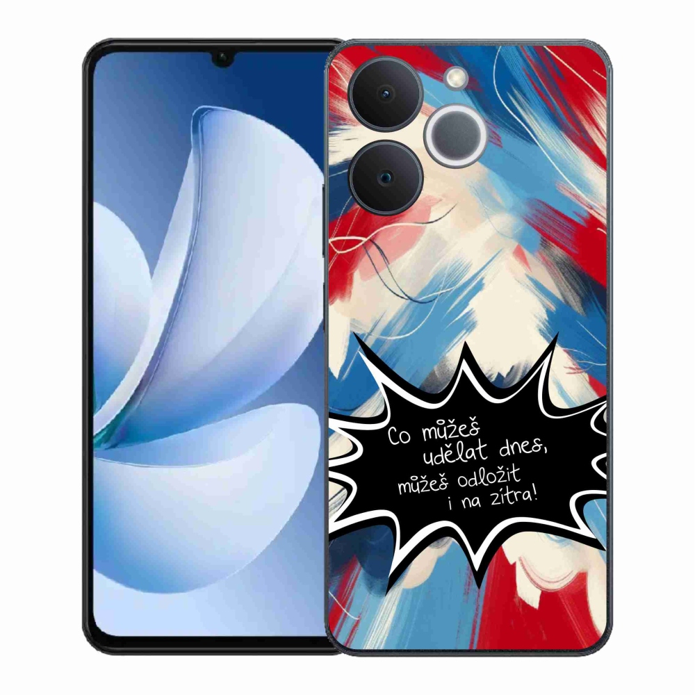 Gelový kryt mmCase na Realme Note 70T - vtipný text 9 černé pozadí