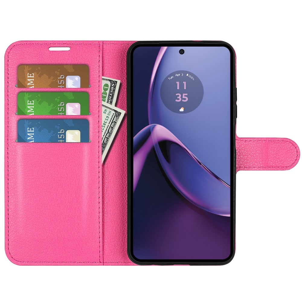 Litchi knížkové pouzdro na Motorola Moto G84 5G - rose