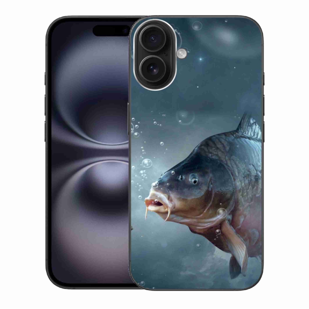 Gelový kryt mmCase na iPhone 16 Plus - kapr a bublinky