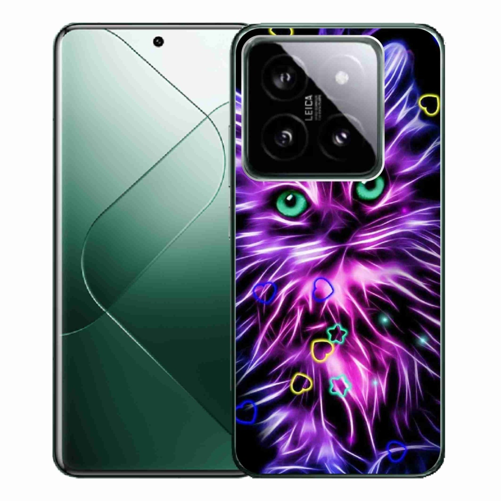 Gelový kryt mmCase na Xiaomi 14 Pro - abstraktní kočka