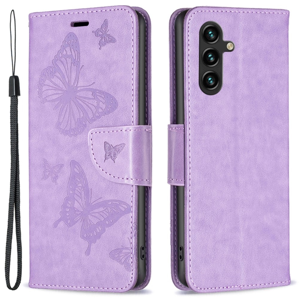 Butterfly knížkové pouzdro na Samsung Galaxy A15 4G/5G - fialové