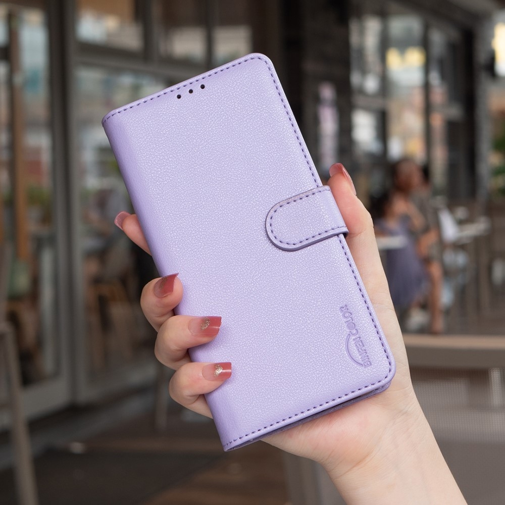 BINFEN knížkové pouzdro na Xiaomi Redmi Note 14 Pro 5G/Poco X7 5G/Note 14 Pro+ 5G - fialové