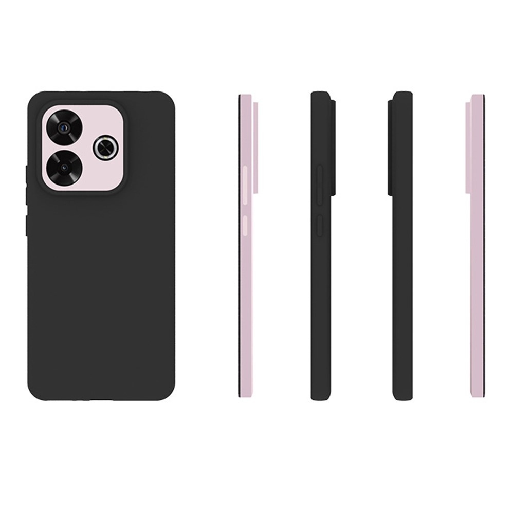 Matný gelový obal na Xiaomi Redmi Note 14 5G - černý