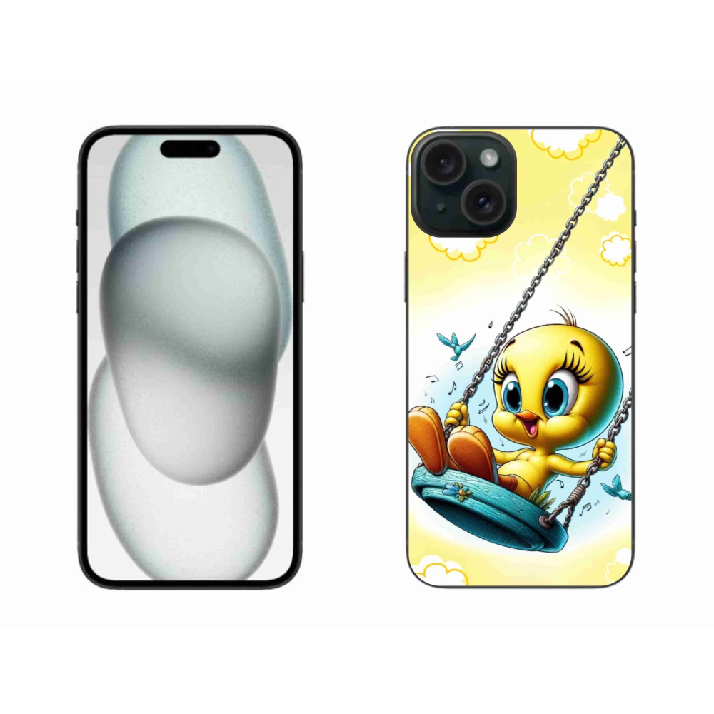 Gelový kryt mmCase na iPhone 15 Plus - tweety