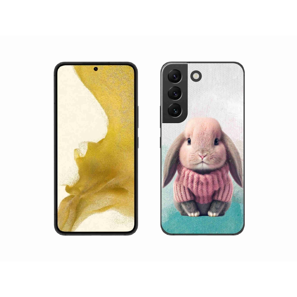 Gelový kryt mmCase na Samsung Galaxy S22 5G - králíček ve svetru
