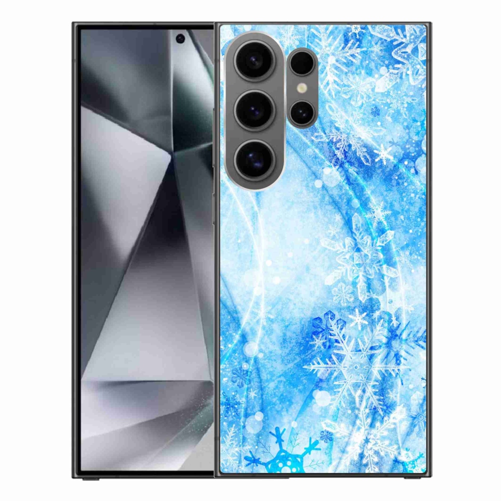 Gelový kryt mmCase na Samsung Galaxy S24 Ultra - sněhové vločky