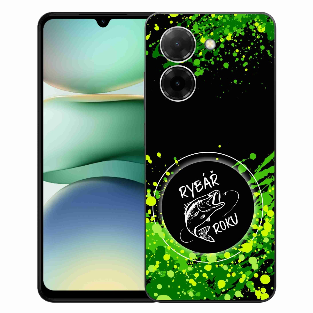 Gelový kryt mmCase na Xiaomi Redmi A5 (171.7x77.8x8.3mm) - rybář roku černé pozadí