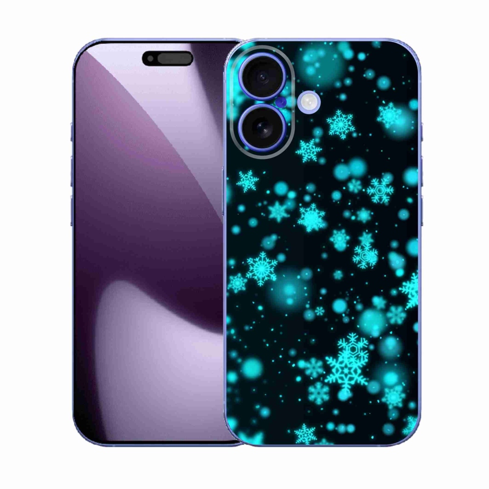 Gelový kryt mmCase na iPhone 17 - sněhové vločky 1