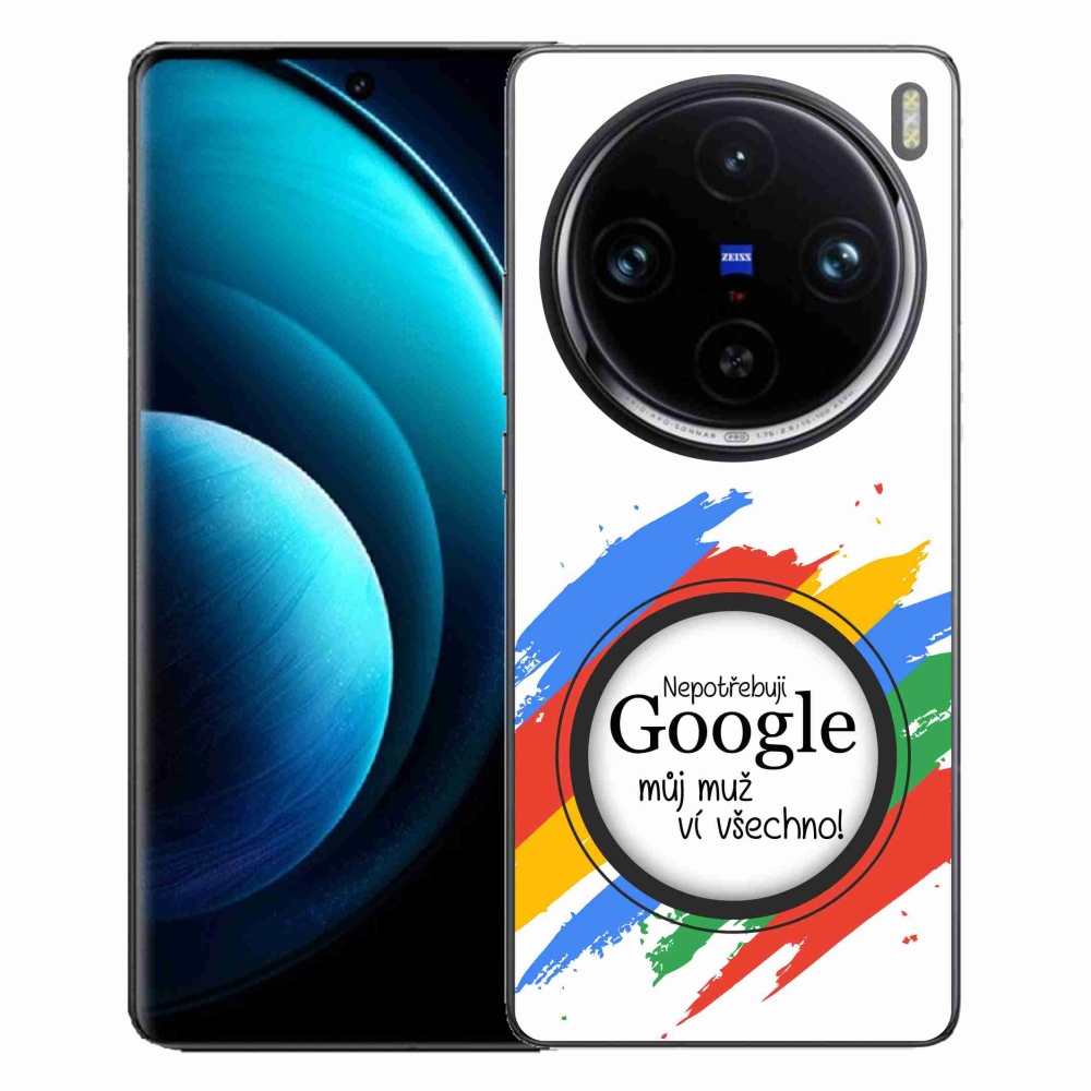 Gelový kryt mmCase na Vivo X100 Pro 5G - muž ví všechno bílé pozadí
