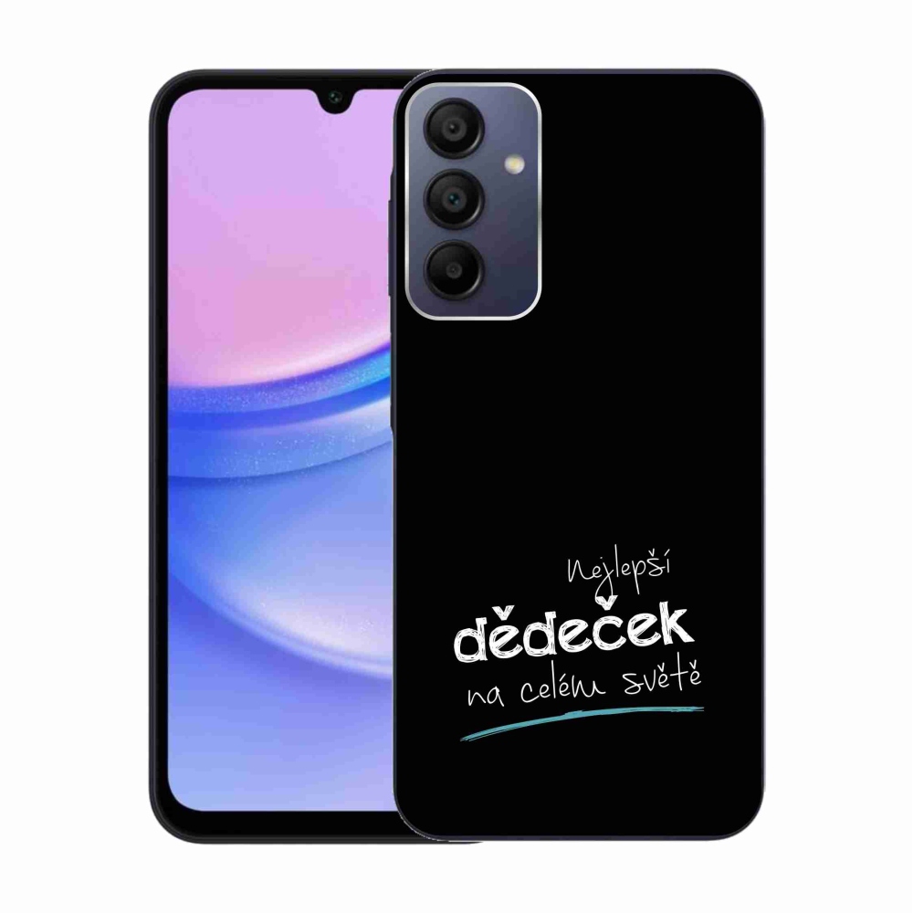Gelový kryt mmCase na Samsung Galaxy A15 4G/5G - nejlepší dědeček 3 černé pozadí