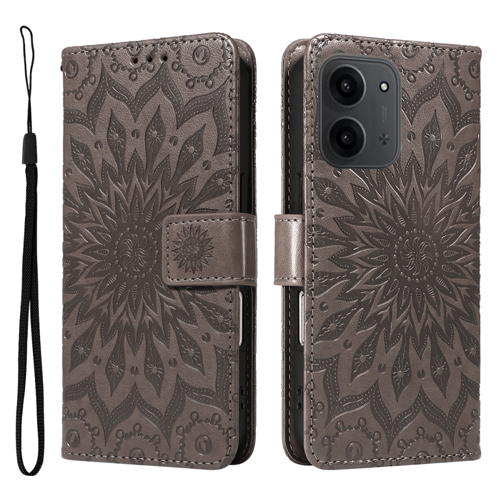 Sunflower knížkové pouzdro na Xiaomi Redmi 15C 4G/5G (173mm) - šedé