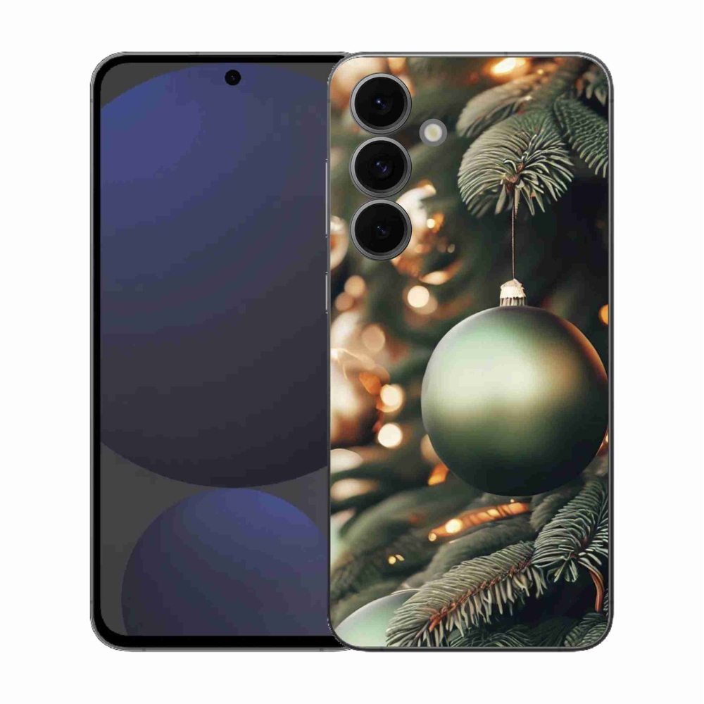 Gelový kryt mmCase na Samsung Galaxy S25 FE - vánoční ozdoby 1