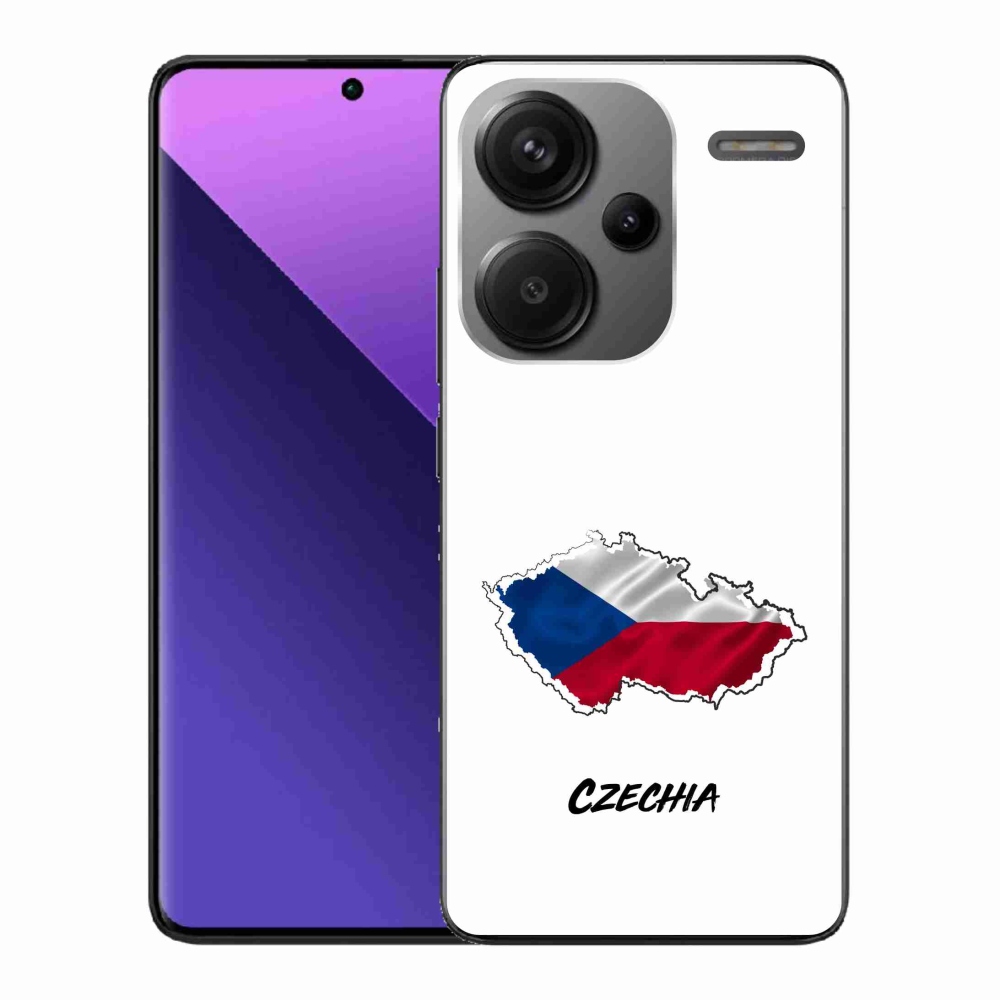 Gelový kryt mmCase na Xiaomi Redmi Note 13 Pro+ 5G - Czechia bílé pozadí