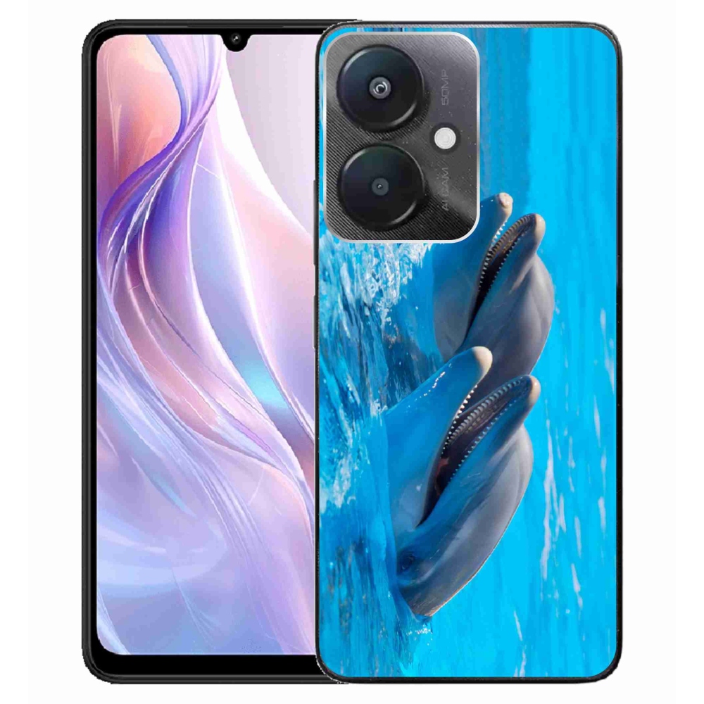 Gelový kryt mmCase na Xiaomi Redmi 13C 5G - delfíni