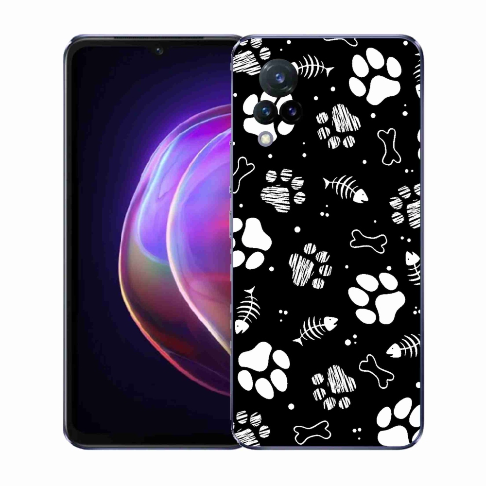 Gelový kryt mmCase na Vivo V21 4G/5G - psí tlapky