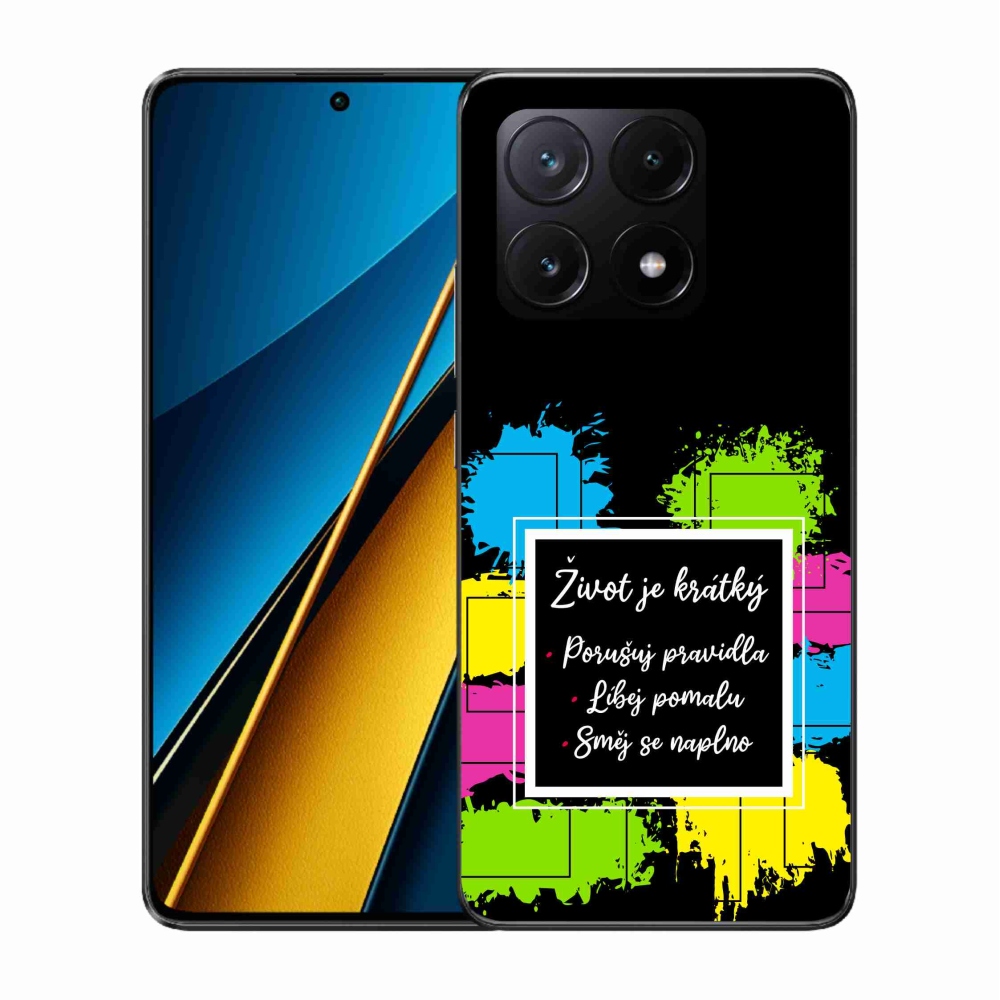 Gelový kryt mmCase na Xiaomi Poco X6 Pro 5G - citát 5 černé pozadí