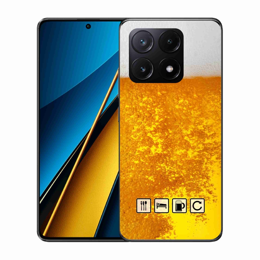 Gelový kryt mmCase na Xiaomi Poco X6 Pro 5G - pivní motiv 3