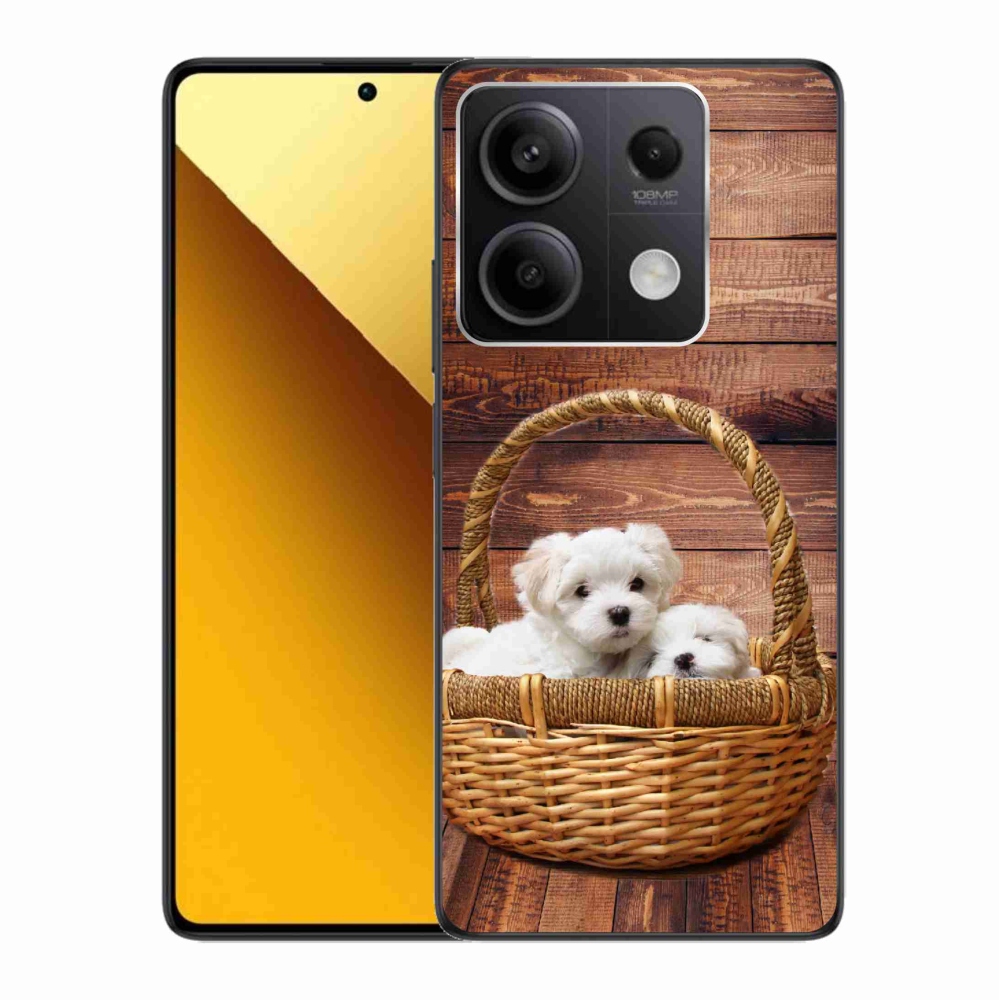 Gelový kryt mmCase na Xiaomi Redmi Note 13 5G - štěňátka