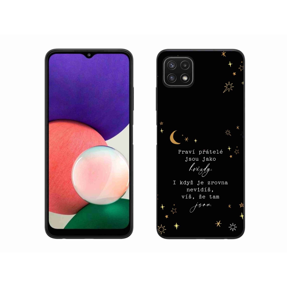 Gelový kryt mmCase na Samsung Galaxy A22 5G - citát 6 černé pozadí