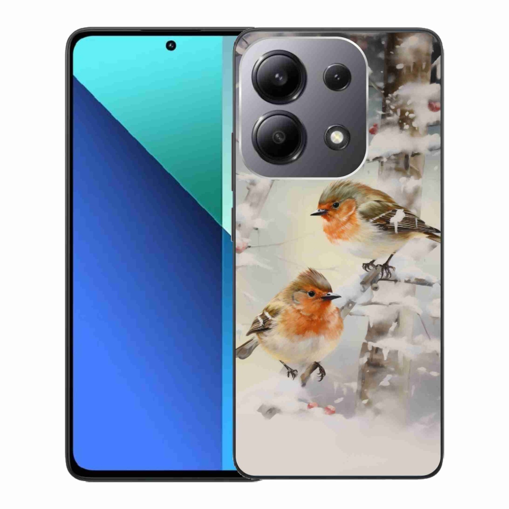 Gelový kryt mmCase na Xiaomi Redmi Note 13 - ptáčci v zimě