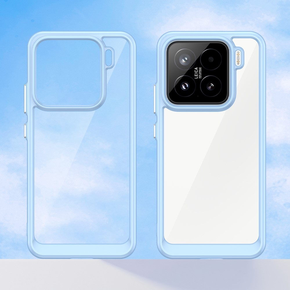 Gelový obal s pevnými zády na Xiaomi 15 - modrý