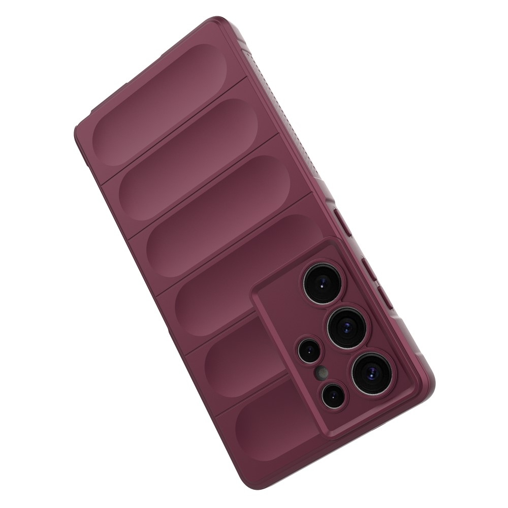 Rugg odolný gelový obal na Samsung Galaxy S25 Ultra - vínový