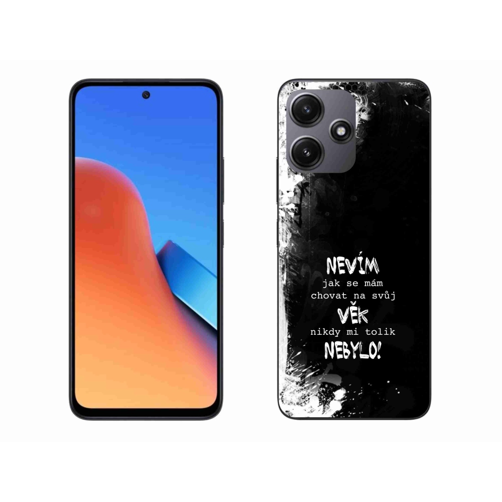 Gelový kryt mmCase na Xiaomi Redmi 12 5G - vtipný text 14 černé pozadí