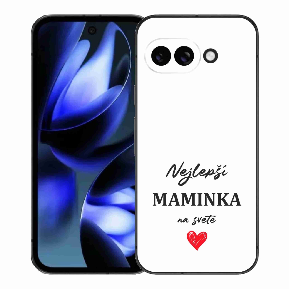 Gelový kryt mmCase na Google Pixel 9a - nejlepší maminka 1 bílé pozadí