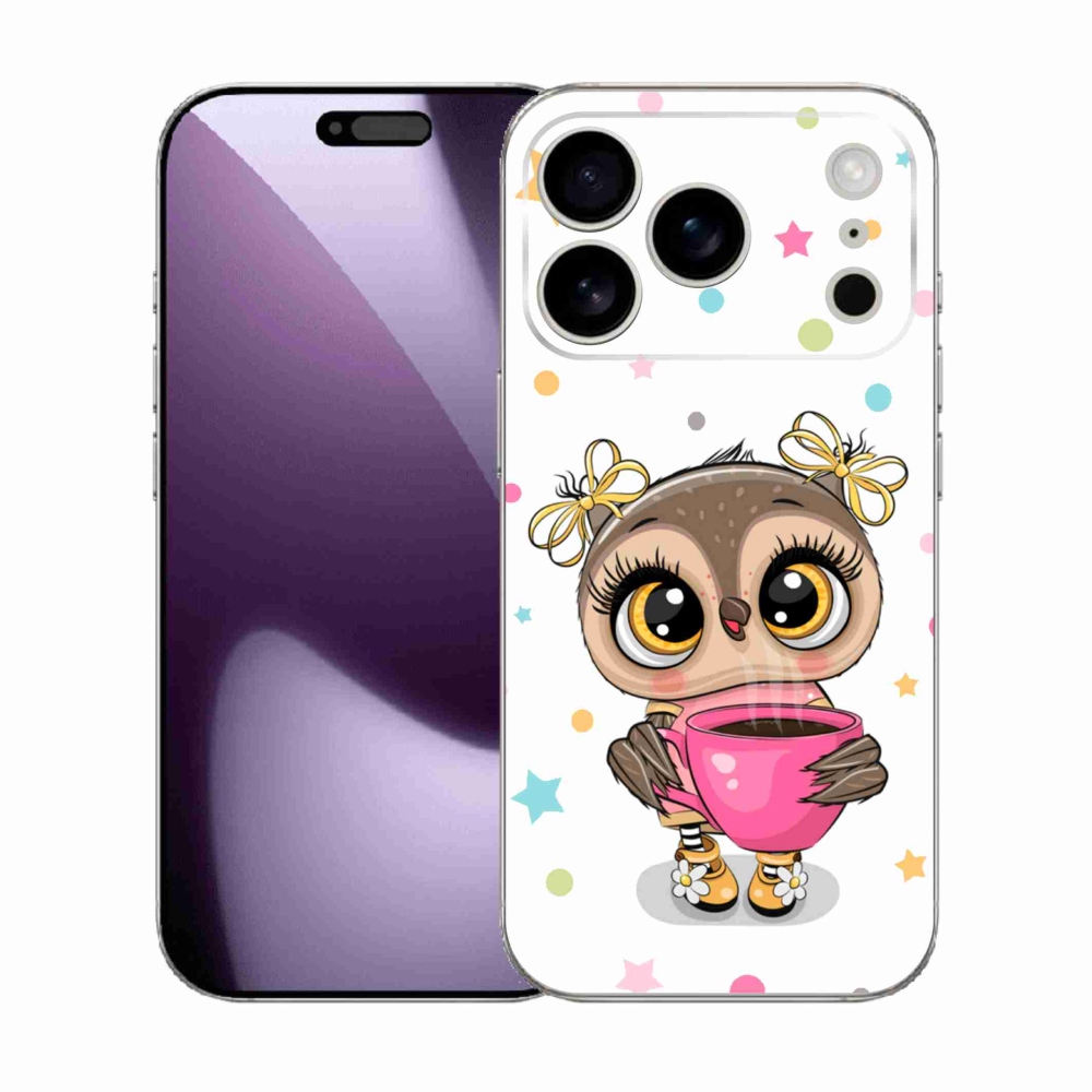 Gelový kryt mmCase na iPhone 17 Pro - kreslená sovička