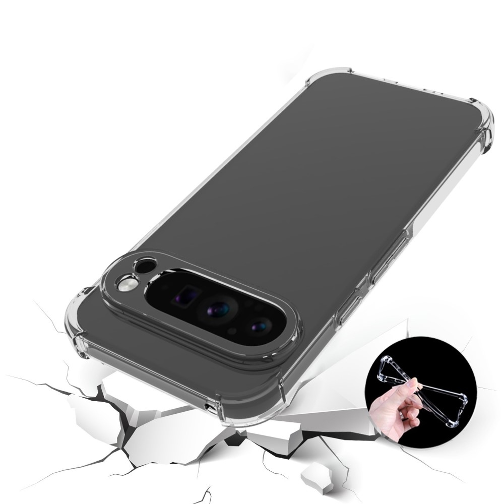 IDEWEI gelový obal s vyztuženými rohy na Google Pixel 9 Pro XL - průhledný