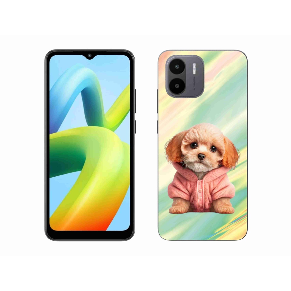 Gelový kryt mmCase na Xiaomi Redmi A1/Redmi A2 - štěně ve svetru