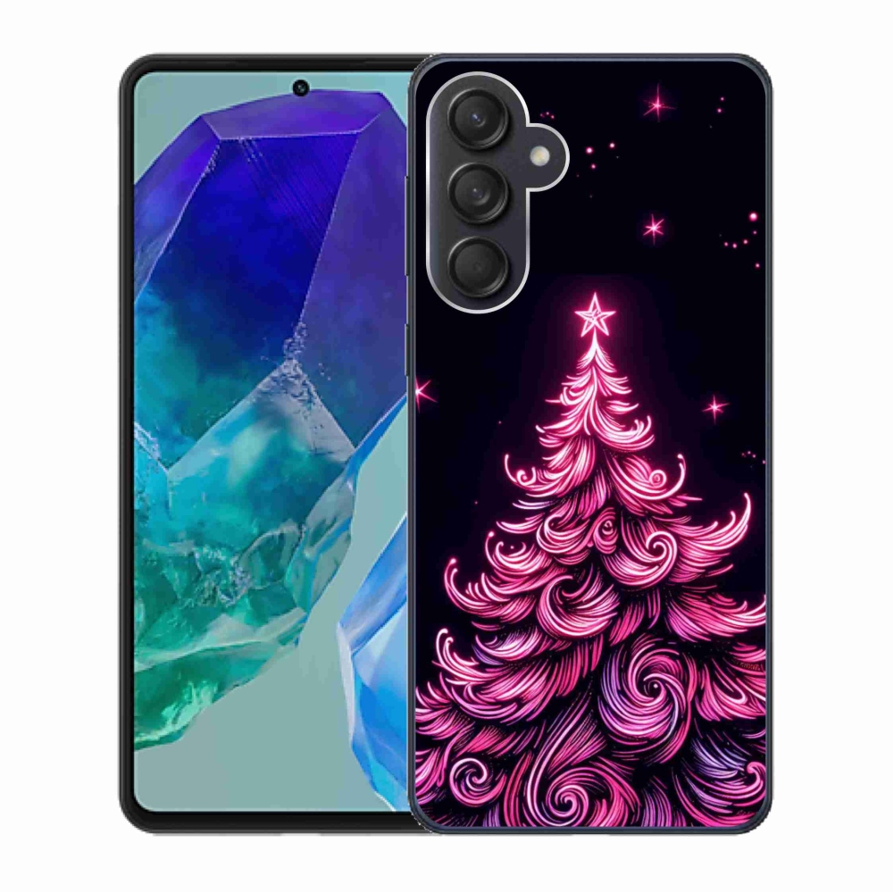 Gelový kryt mmCase na Samsung Galaxy M55 5G - neonový vánoční stromek 2