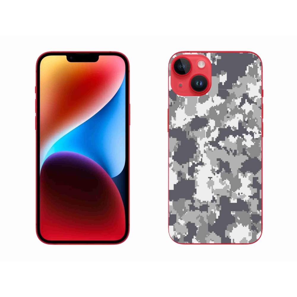 Gelový kryt mmCase na iPhone 14 Plus - maskáčový vzor 2