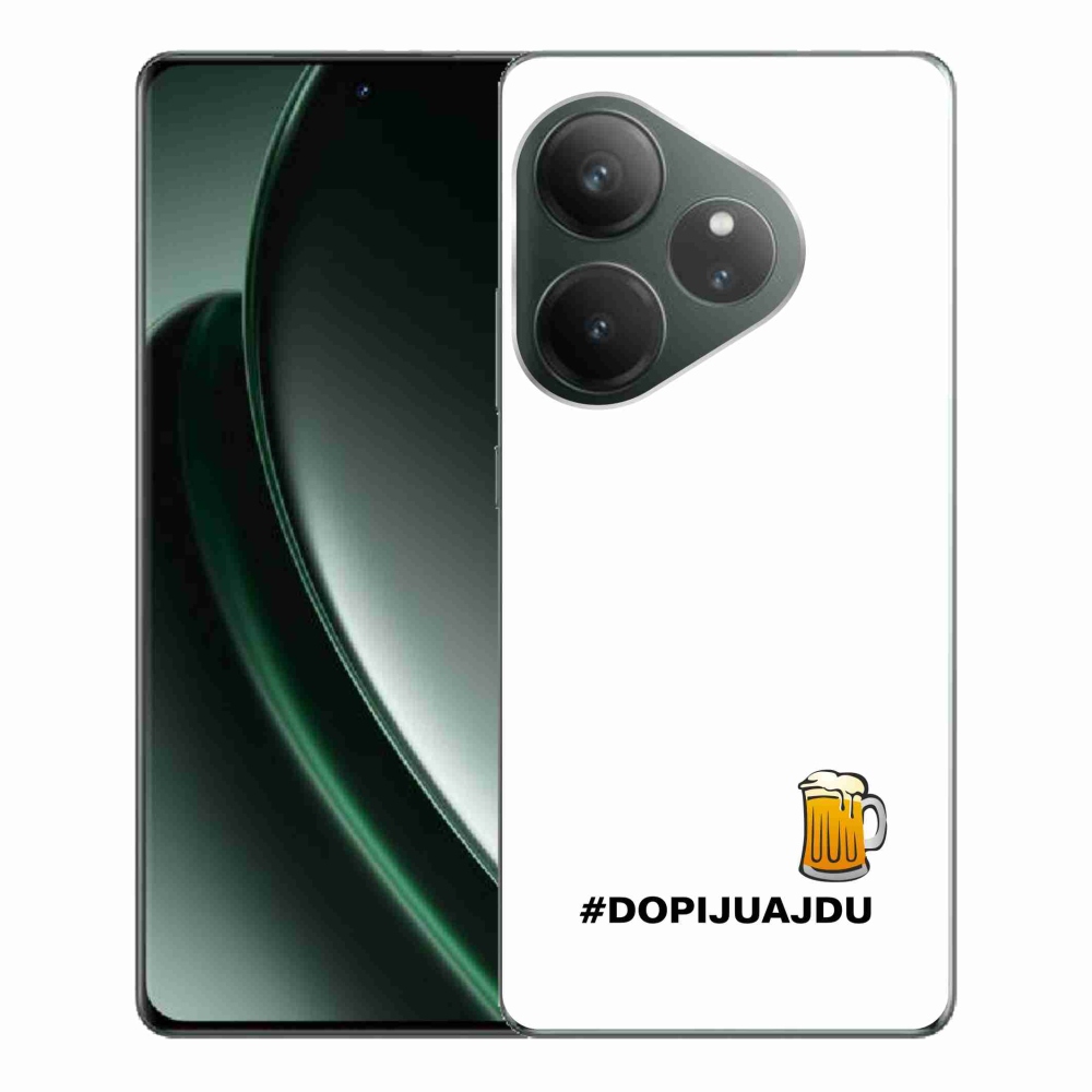 Gelový kryt mmCase na Realme GT 6 5G/GT 6T 5G - pivní motiv 1 bílé pozadí