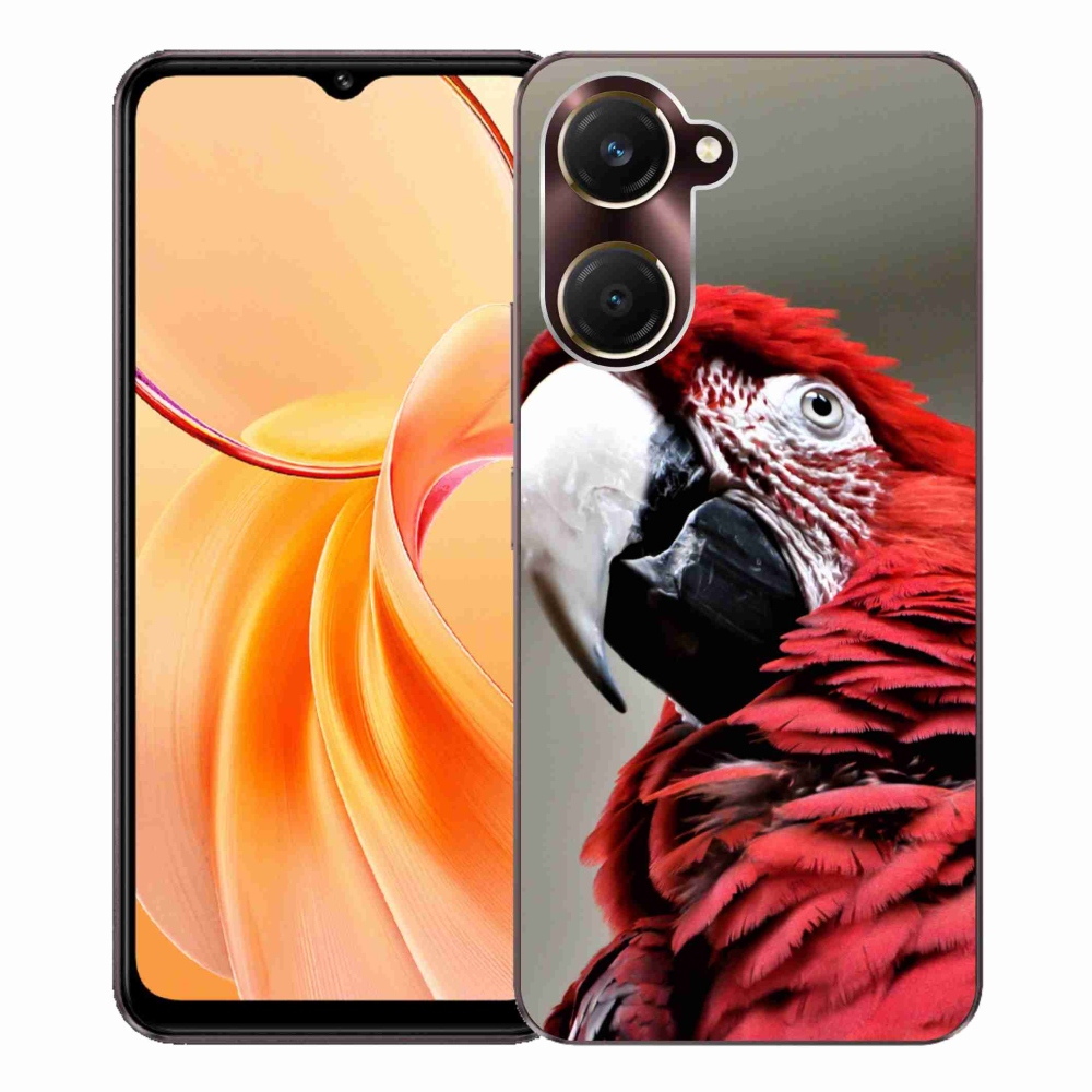 Gelový kryt mmCase na Vivo Y28s 5G - papoušek ara červený