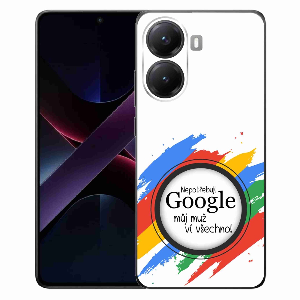 Gelový kryt mmCase na Xiaomi Poco X7 Pro 5G - muž ví všechno bílé pozadí